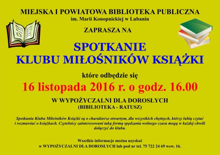 Spotkanie Klubu Miłośników Książki