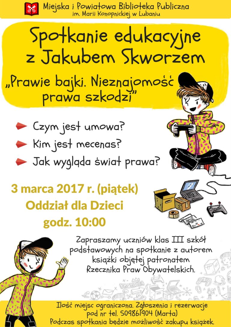 Spotkanie edukacyjne z Jakubem Skworzem