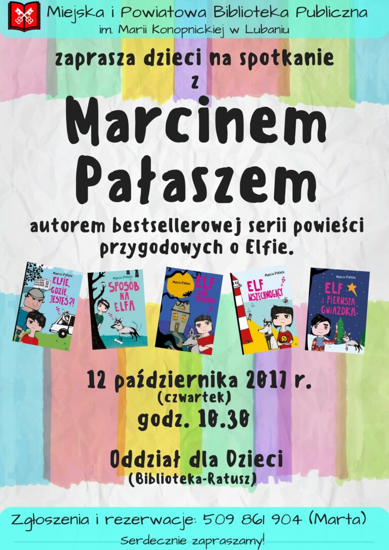 Spotkanie autorskie z Marcinem Pałaszem