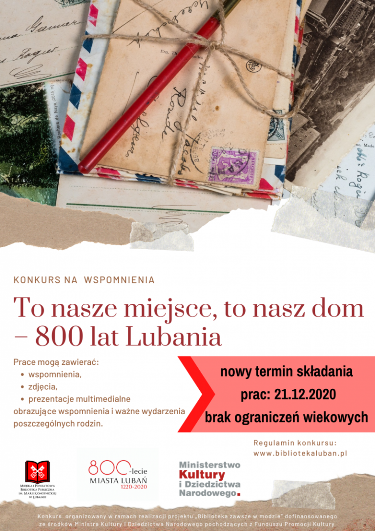 Konkurs na wspomnienia – nowy termin