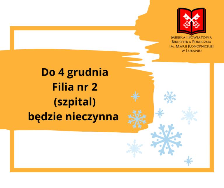 Filia nr 2 nieczynna do 4 grudnia