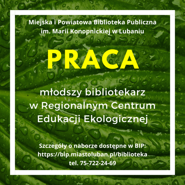 Praca jako młodszy bibliotekarz RCEE