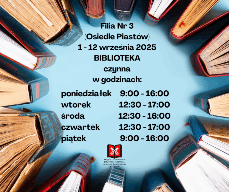 Skrócone godziny pracy Filii nr 2 i 3