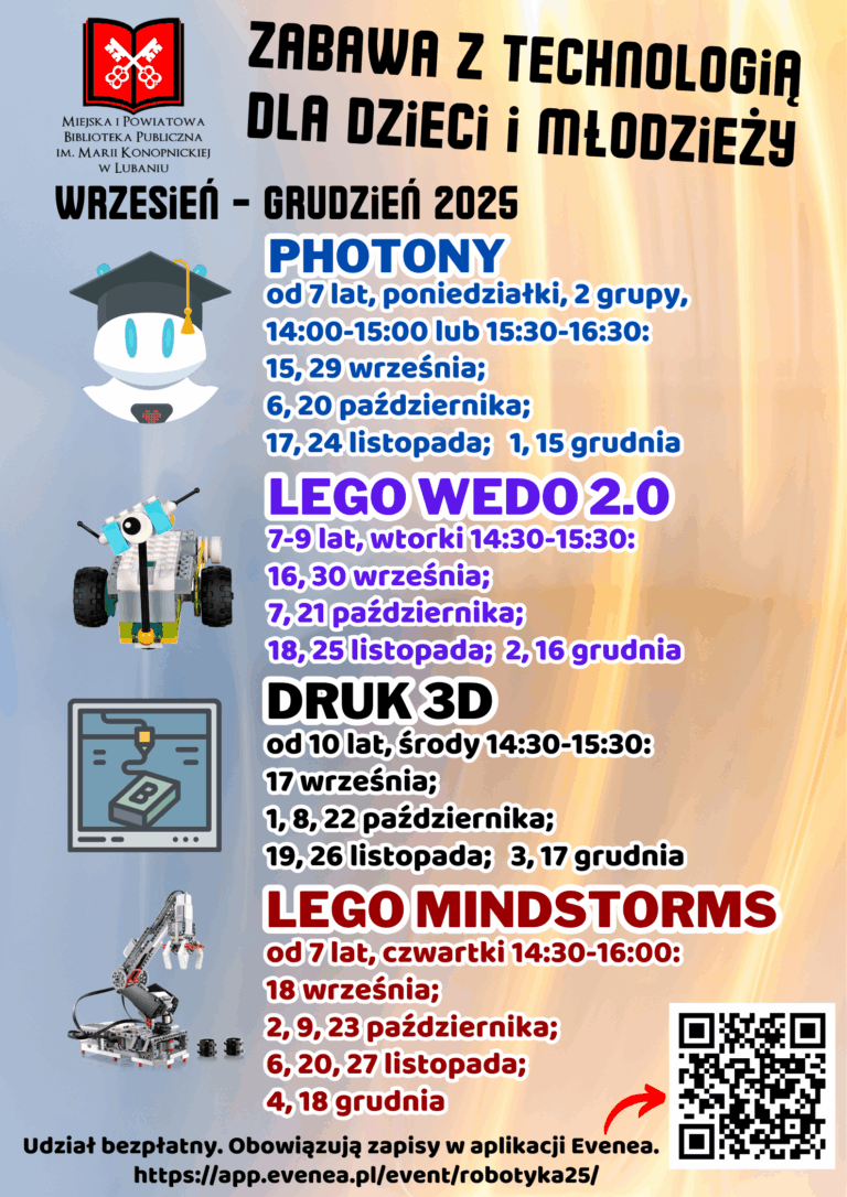 Robotyka i Druk 3D wrzesień-grudzień 2025