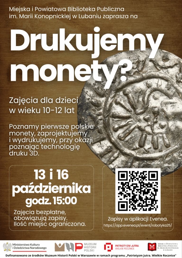Drukujemy monety? Warsztaty 3D z nutą historii