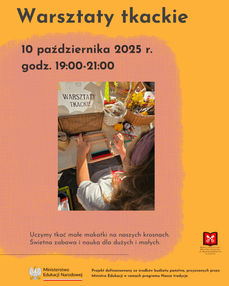 Warsztaty tkackie na Nocy Bibliotek