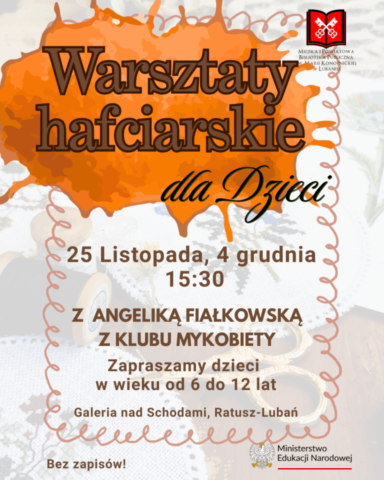 Warsztaty haftu dla dzieci