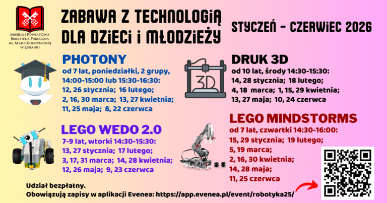 Robotyka i Druk 3D styczeń-czerwiec 2026