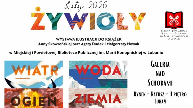 Wystawa ilustracji serii książek Żywioły