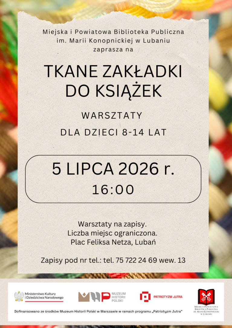 Tkane zakładki do książek – warsztaty