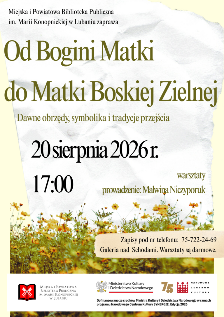 Od Bogini Matki do Matki Boskiej Zielnej – warsztaty