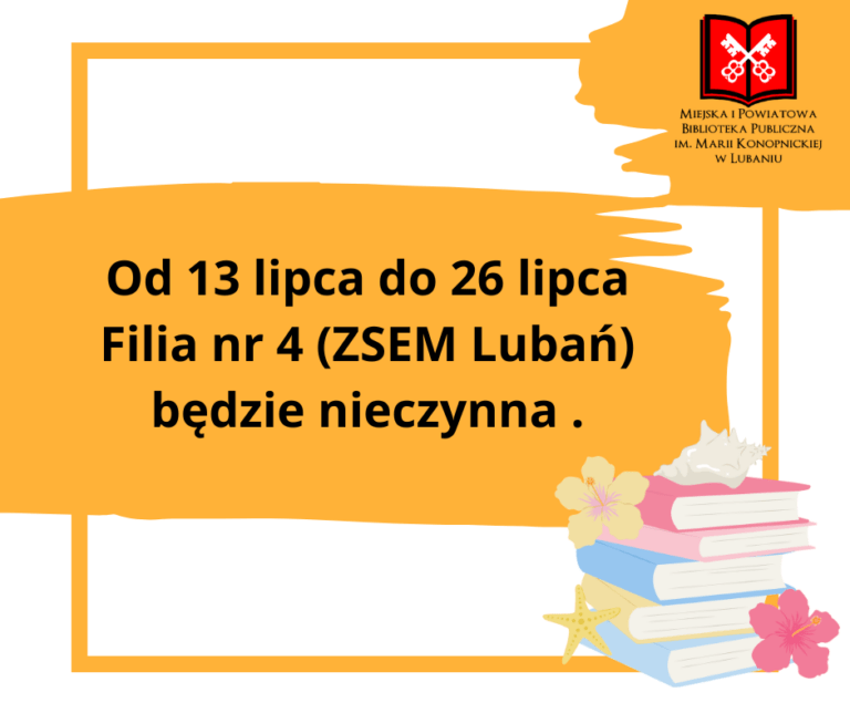 13-26 lipca Filia nr 4 nieczynna