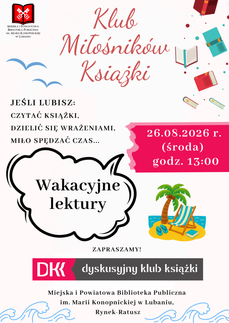 Wakacyjne lektury z Klubem Miłośników Książki