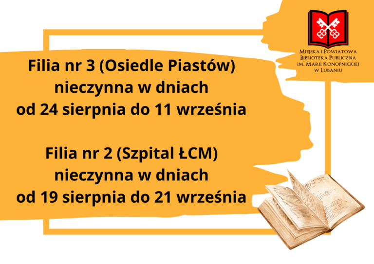 Filia nr 2 oraz filia nr 3 nieczynne